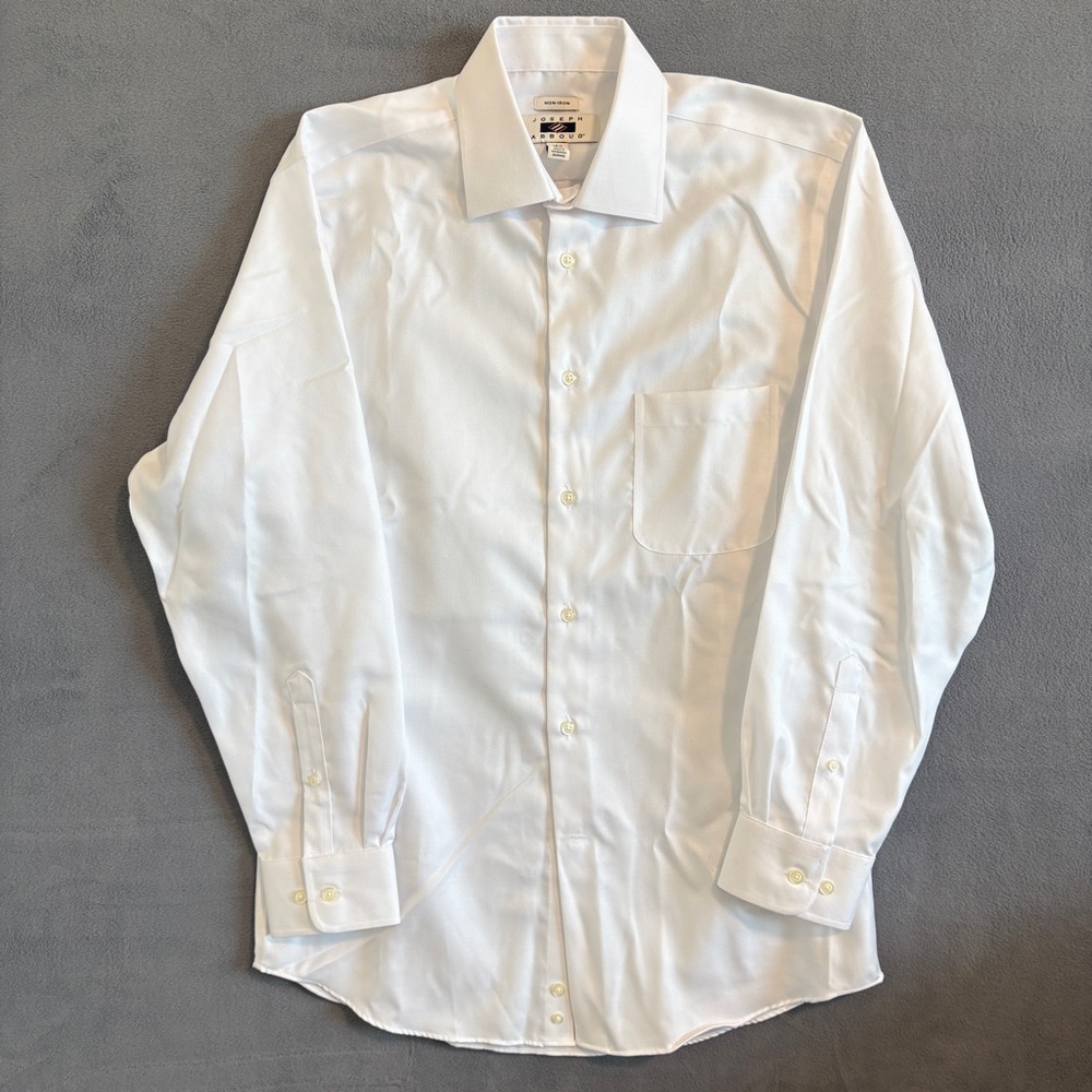 Joseph Abboud White Men's Dress Shirt - Point Collar